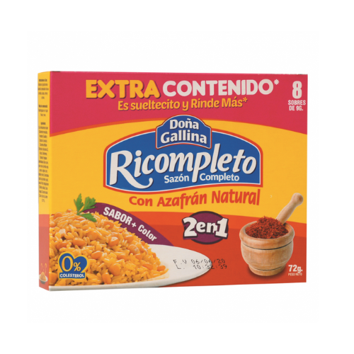 SAZON RICOMPLETO CON AZAFRAN 12/24/9 GR SOBRE