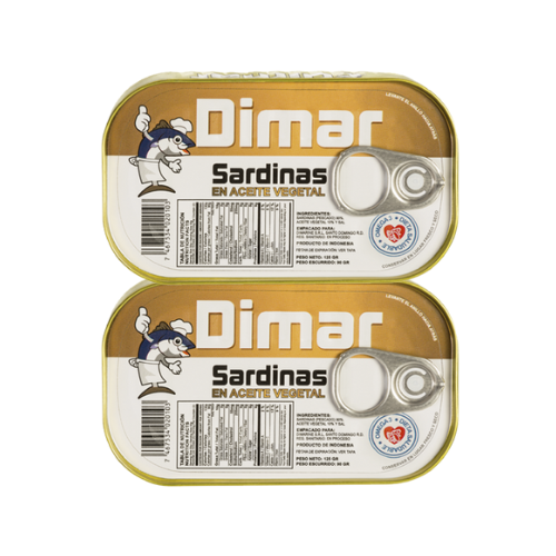 SARDINAS DIMAR PLANA ACEITE 50/125GR