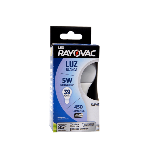 BOMBILLO RAYOVAC LED ECO 5 WATTS 96/1