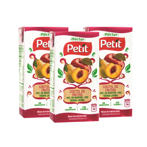 JUGO PETIT COCTEL DE FRUTAS 24/200ML