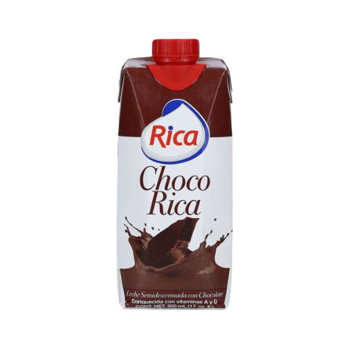 LECHE CHOCO RICA 18/ 1/2 LITRO